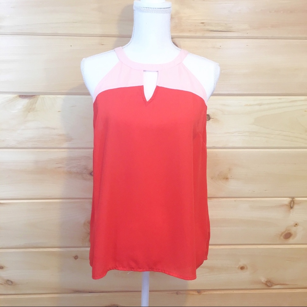 Anthropologie | Skies are Blue coral top